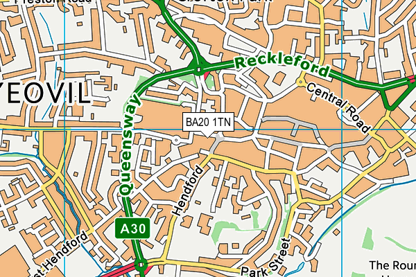 BA20 1TN map - OS VectorMap District (Ordnance Survey)