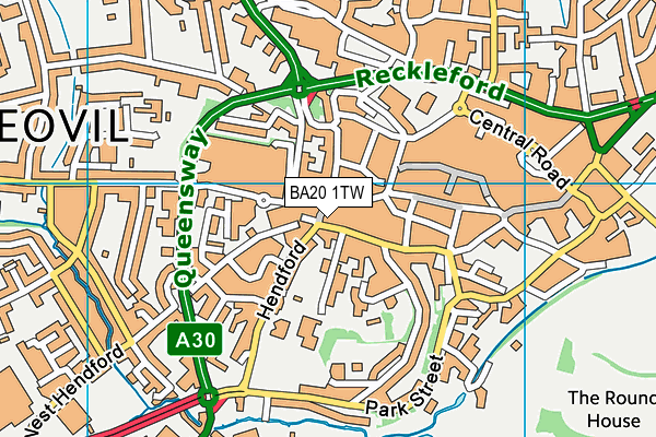 BA20 1TW map - OS VectorMap District (Ordnance Survey)