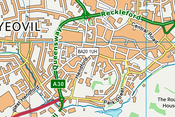 BA20 1UH map - OS VectorMap District (Ordnance Survey)