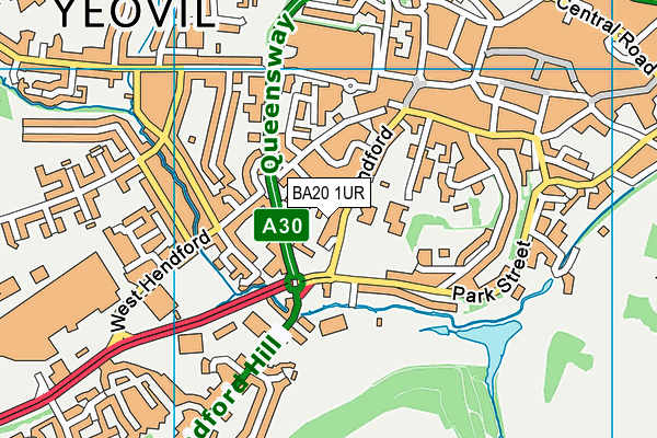 BA20 1UR map - OS VectorMap District (Ordnance Survey)