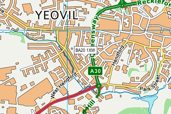 BA20 1XW map - OS VectorMap District (Ordnance Survey)