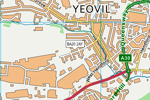BA20 2AY map - OS VectorMap District (Ordnance Survey)