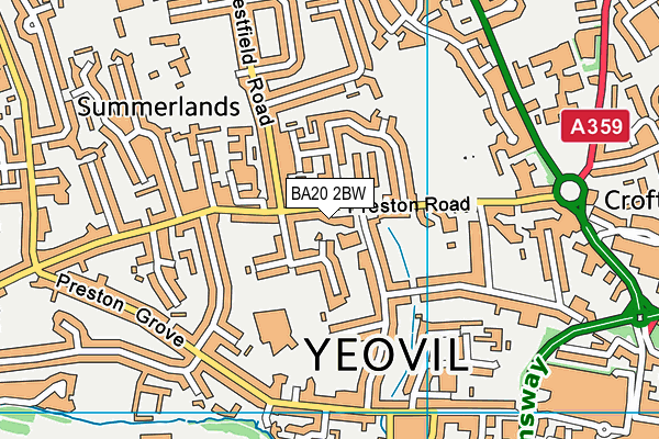 BA20 2BW map - OS VectorMap District (Ordnance Survey)