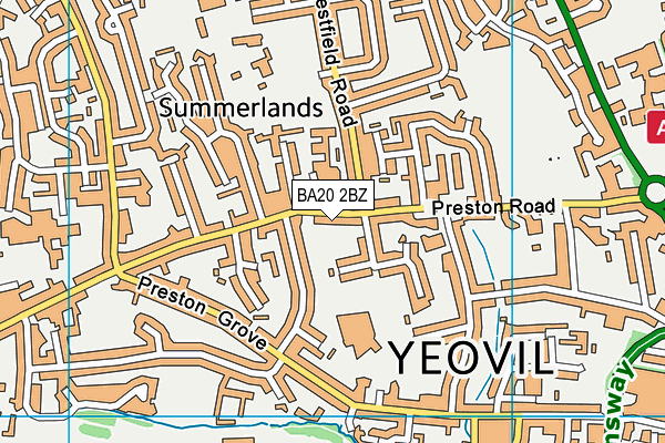 BA20 2BZ map - OS VectorMap District (Ordnance Survey)