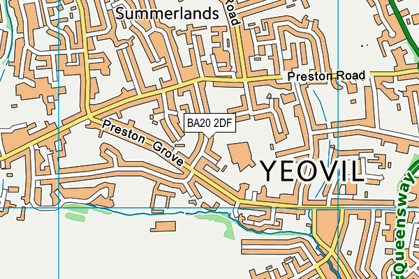 BA20 2DF map - OS VectorMap District (Ordnance Survey)