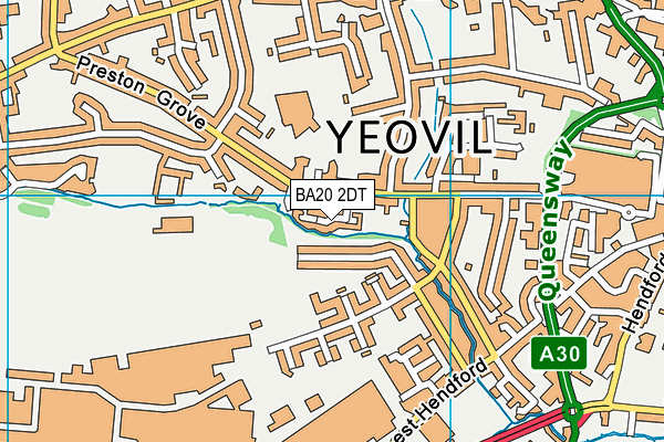 BA20 2DT map - OS VectorMap District (Ordnance Survey)