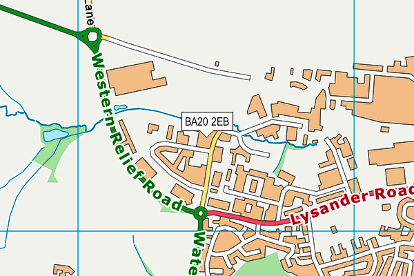 BA20 2EB map - OS VectorMap District (Ordnance Survey)
