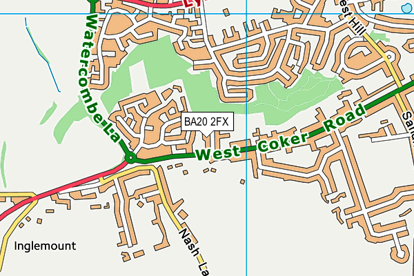 BA20 2FX map - OS VectorMap District (Ordnance Survey)