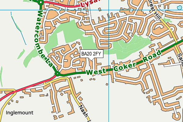 BA20 2FY map - OS VectorMap District (Ordnance Survey)