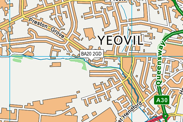 BA20 2GD map - OS VectorMap District (Ordnance Survey)