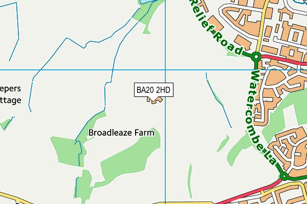 BA20 2HD map - OS VectorMap District (Ordnance Survey)