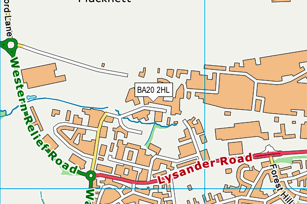 BA20 2HL map - OS VectorMap District (Ordnance Survey)