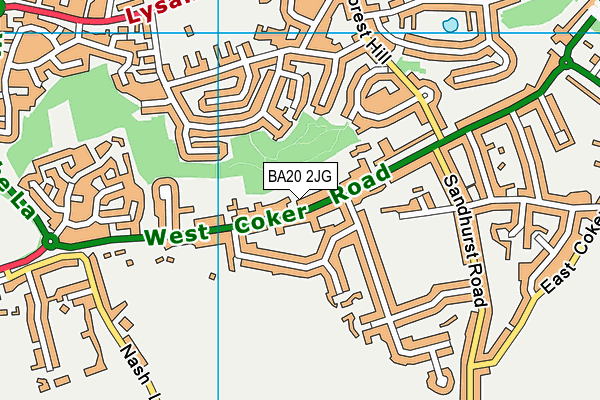 BA20 2JG map - OS VectorMap District (Ordnance Survey)