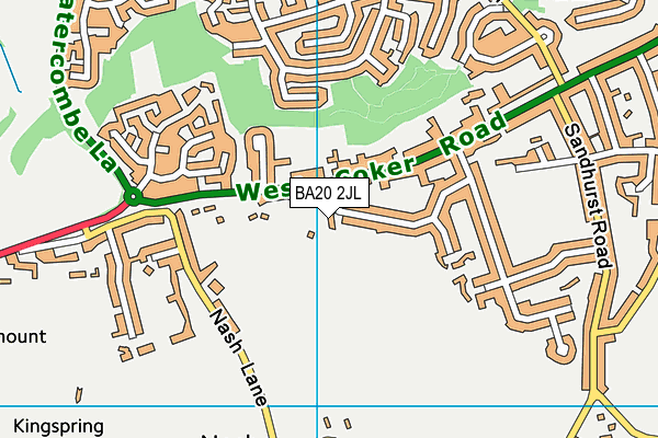 BA20 2JL map - OS VectorMap District (Ordnance Survey)