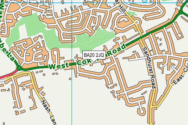 BA20 2JQ map - OS VectorMap District (Ordnance Survey)