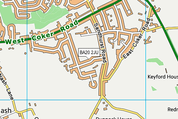 BA20 2JU map - OS VectorMap District (Ordnance Survey)