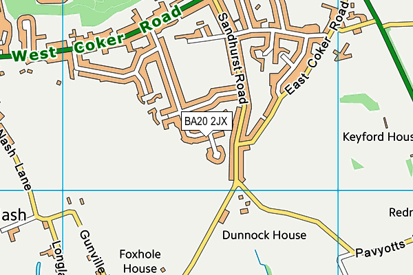 BA20 2JX map - OS VectorMap District (Ordnance Survey)