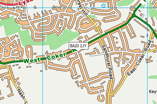 BA20 2JY map - OS VectorMap District (Ordnance Survey)