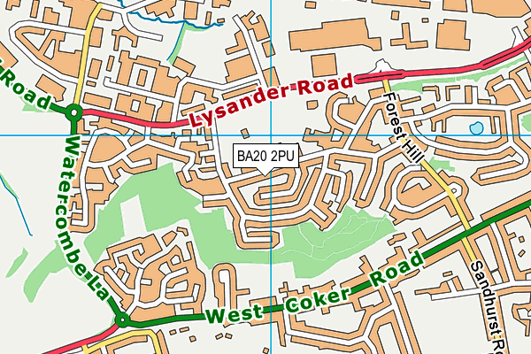 BA20 2PU map - OS VectorMap District (Ordnance Survey)