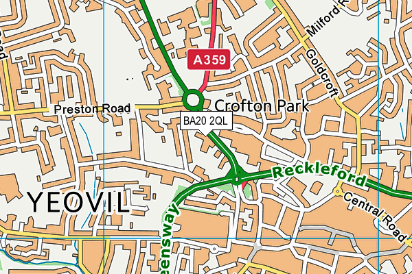 BA20 2QL map - OS VectorMap District (Ordnance Survey)