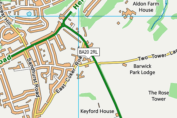 BA20 2RL map - OS VectorMap District (Ordnance Survey)