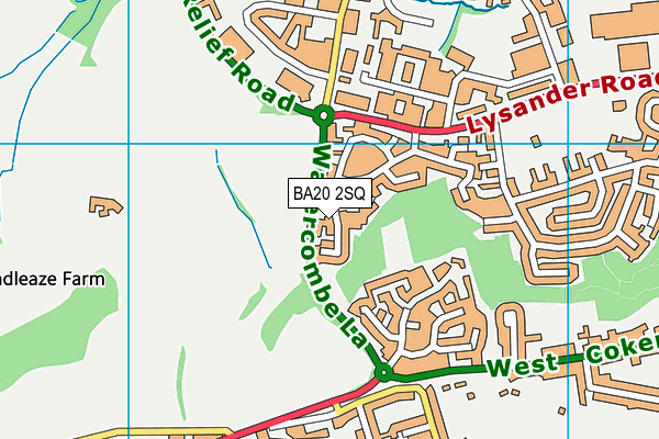 BA20 2SQ map - OS VectorMap District (Ordnance Survey)