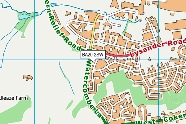BA20 2SW map - OS VectorMap District (Ordnance Survey)