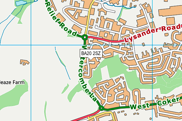 BA20 2SZ map - OS VectorMap District (Ordnance Survey)