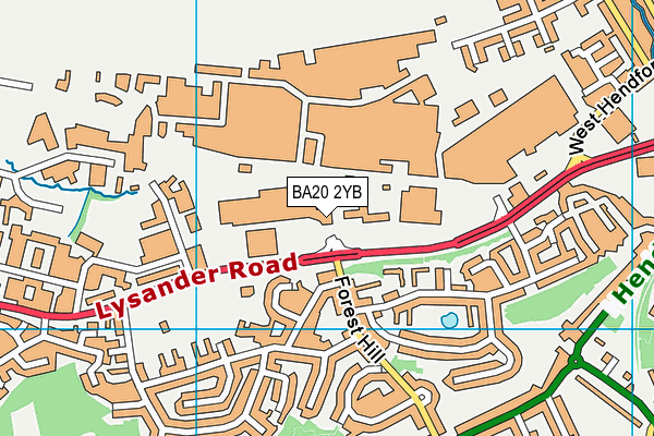 BA20 2YB map - OS VectorMap District (Ordnance Survey)