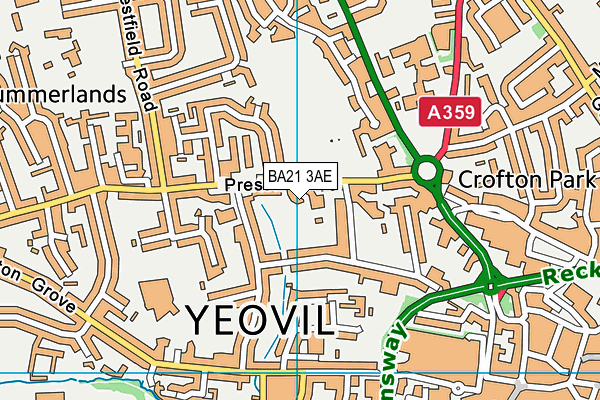 BA21 3AE map - OS VectorMap District (Ordnance Survey)