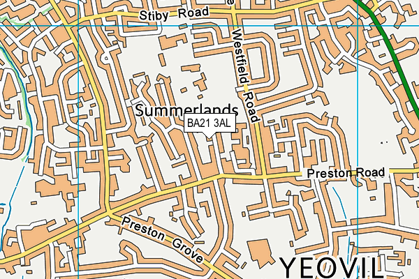 BA21 3AL map - OS VectorMap District (Ordnance Survey)