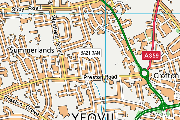 BA21 3AN map - OS VectorMap District (Ordnance Survey)