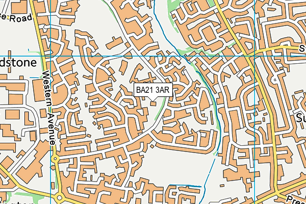 BA21 3AR map - OS VectorMap District (Ordnance Survey)