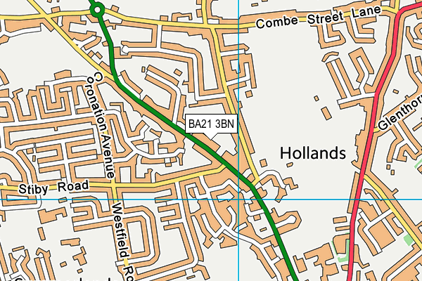 BA21 3BN map - OS VectorMap District (Ordnance Survey)