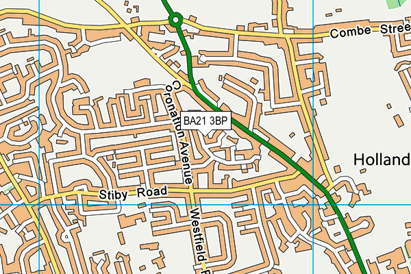 BA21 3BP map - OS VectorMap District (Ordnance Survey)