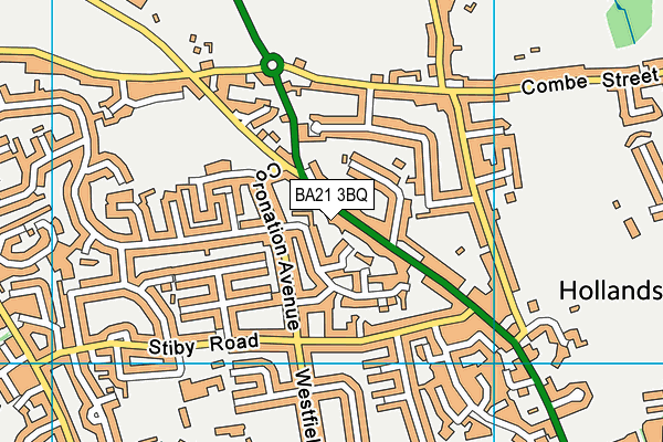 BA21 3BQ map - OS VectorMap District (Ordnance Survey)