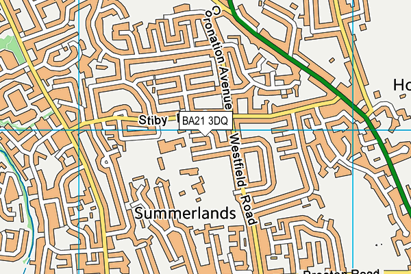 BA21 3DQ map - OS VectorMap District (Ordnance Survey)