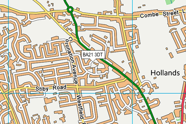 BA21 3DT map - OS VectorMap District (Ordnance Survey)