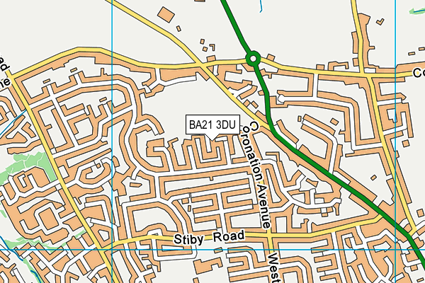 BA21 3DU map - OS VectorMap District (Ordnance Survey)