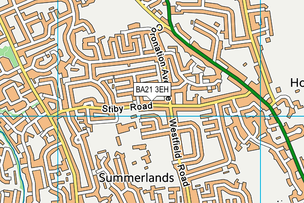 BA21 3EH map - OS VectorMap District (Ordnance Survey)
