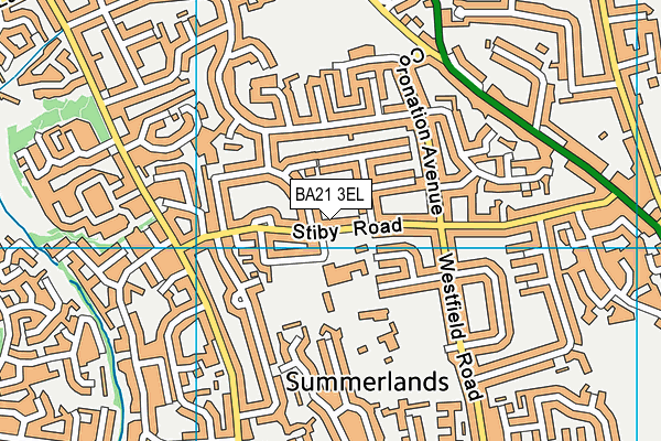 BA21 3EL map - OS VectorMap District (Ordnance Survey)