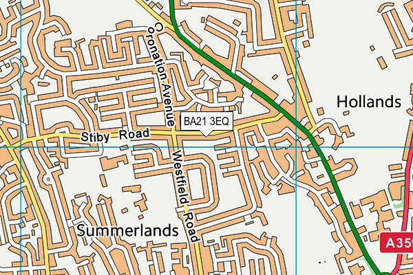 BA21 3EQ map - OS VectorMap District (Ordnance Survey)