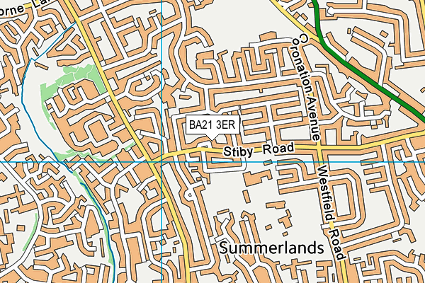 BA21 3ER map - OS VectorMap District (Ordnance Survey)