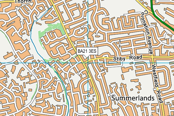 BA21 3ES map - OS VectorMap District (Ordnance Survey)