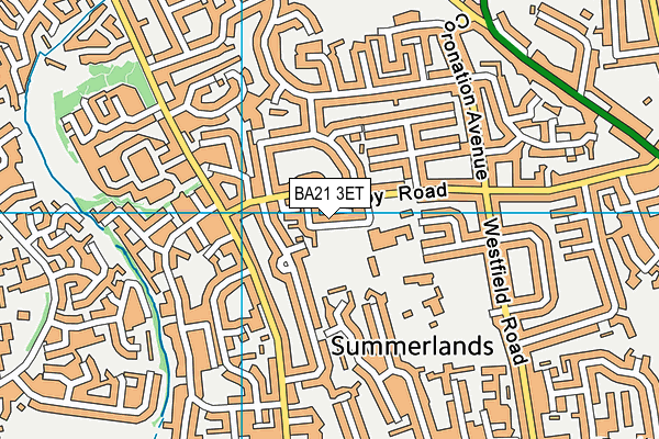 BA21 3ET map - OS VectorMap District (Ordnance Survey)