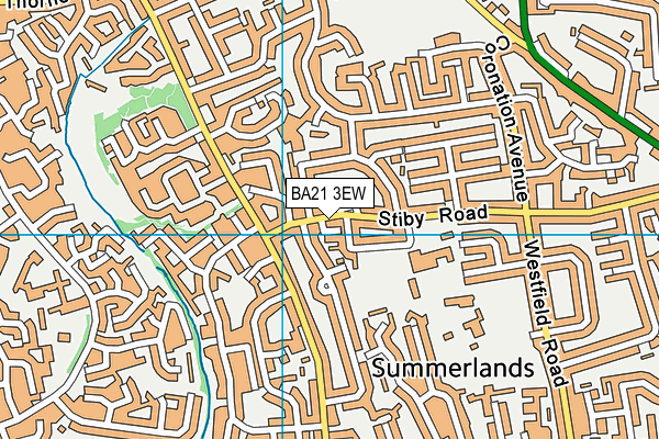 BA21 3EW map - OS VectorMap District (Ordnance Survey)