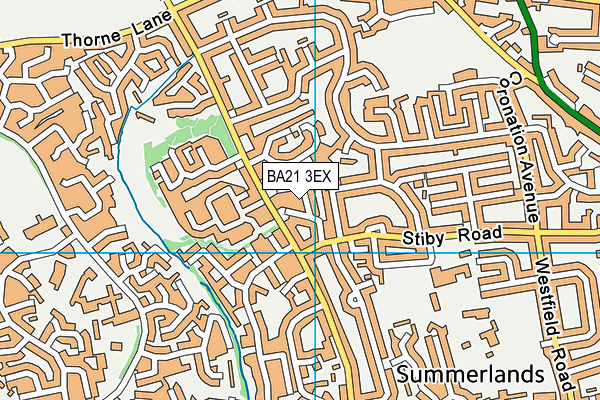 BA21 3EX map - OS VectorMap District (Ordnance Survey)