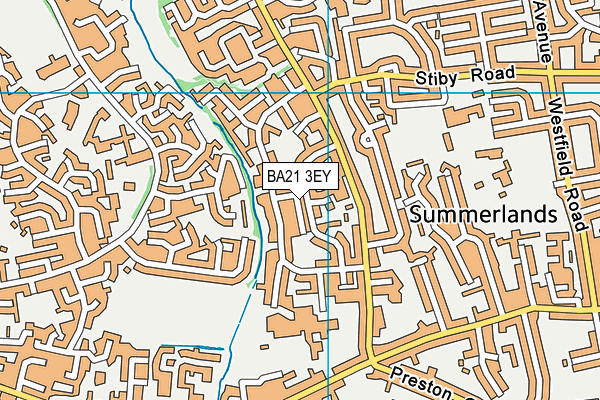 BA21 3EY map - OS VectorMap District (Ordnance Survey)