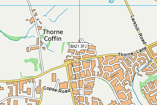 BA21 3FJ map - OS VectorMap District (Ordnance Survey)