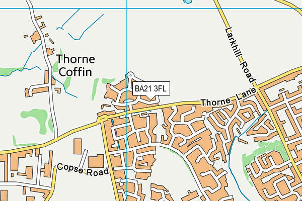 BA21 3FL map - OS VectorMap District (Ordnance Survey)